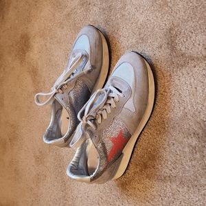 Golden Goose Haus Glitter Silver Luxury Sneakers